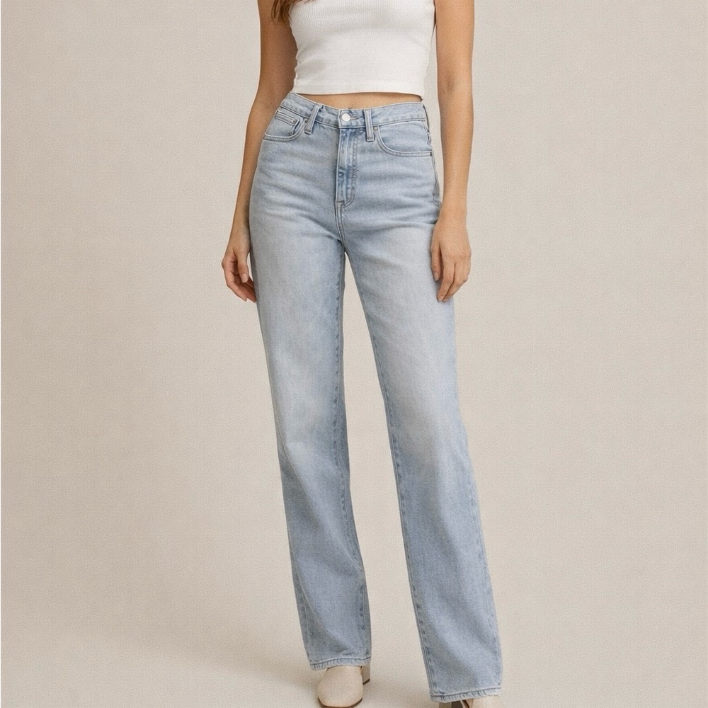 J. Crew Light Blue High-Rise Straight Jeans - Women